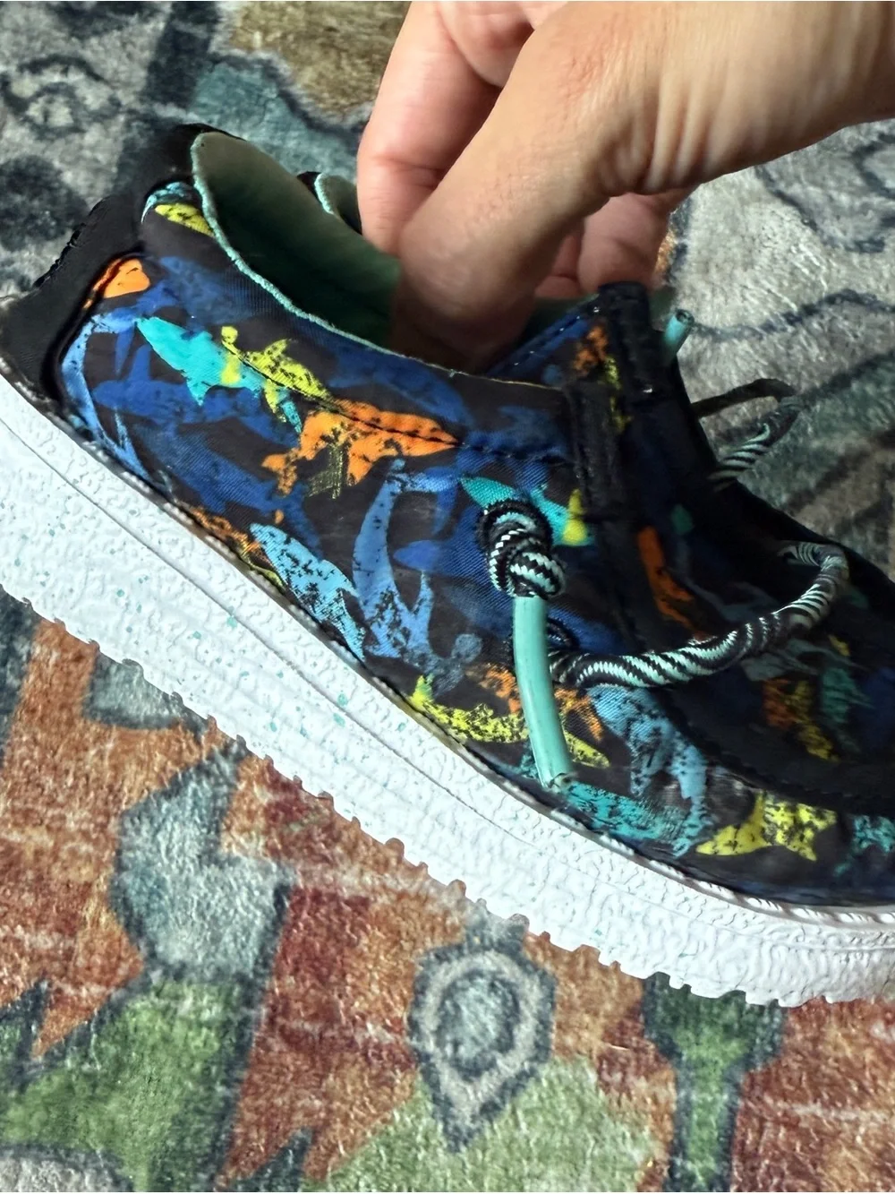 Hey Dude Toddler size 6 Shark-Print